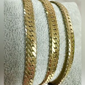 💛Vintage 30” Gold Plated Herringbone Chain